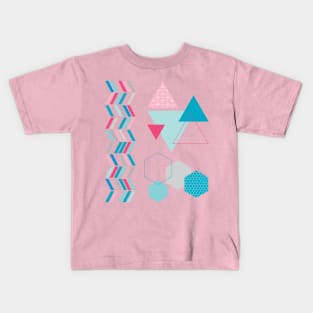 Geometric Shapes Scandinavian Pattern Kids T-Shirt